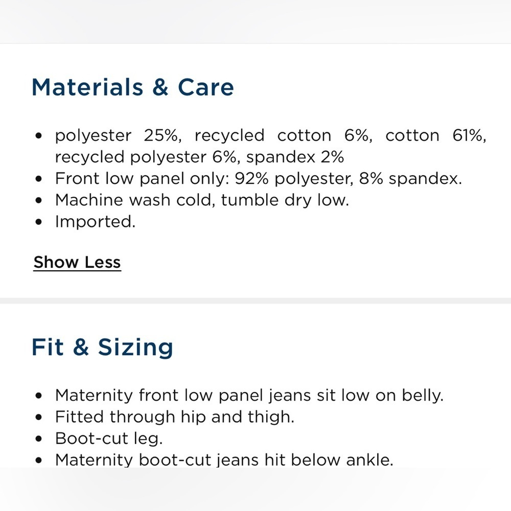Maternity Front Low Panel Boot-Cut Jeans - Picture 5 of 5